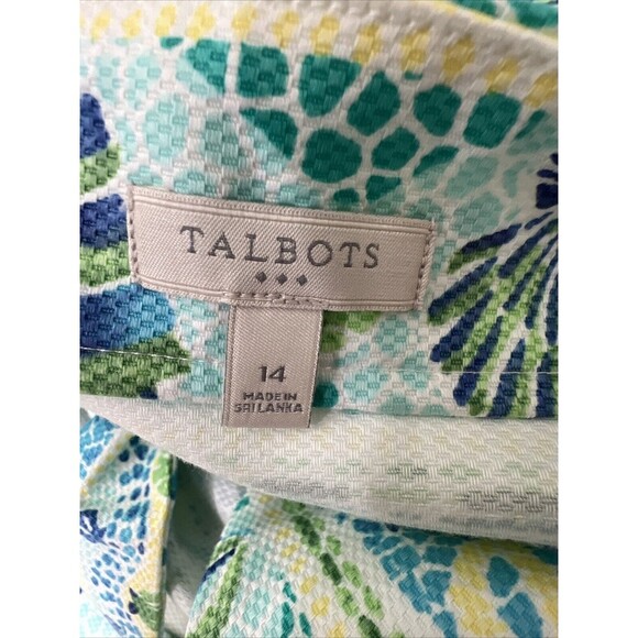 Talbots Dress Size 14 Seashell White Open Bow Back Sleeveless Shift NEW NWT - Picture 9 of 11